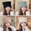 Cute Cat Ear Earmuffs Cap Fluffy Ear Protection Cap Winter Pullover Hats  for Women