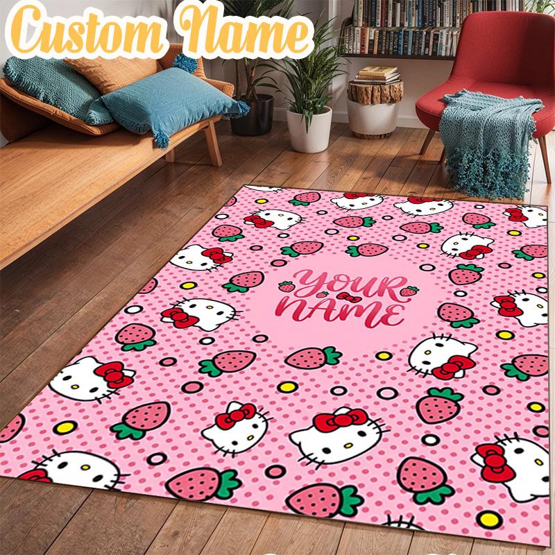 Custom Name Melody's Sweet Adventure Rug Office Rug Chair Mat Non Slip Carpet Rugs for Bedrooms Dining Room Living Room Home Decor gifts