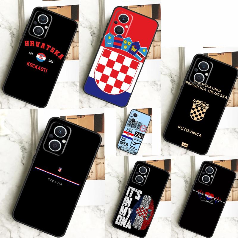Croatia flag Case For OPPO Reno 8T 4Z 5Z 10 Pro 11 F 4 5 6 7 8 Lite OPPO Find X5 X6 Pro X2 X3 Lite Cover