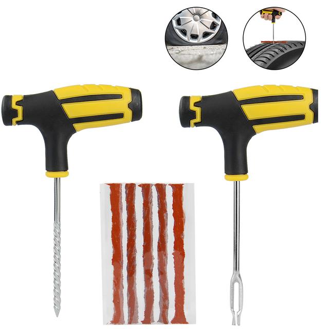 Best Quality Car Tire Repair Tool Tire Repair Kit Studding Tool Set Auto Bike Tubeless Tire Tyre Puncture Plug Garage Tools