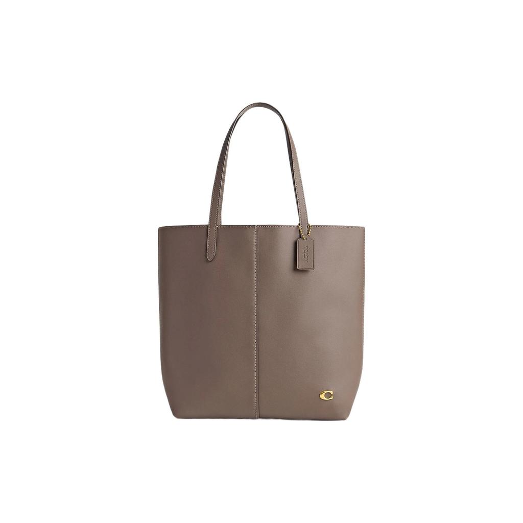 Coach Nomad 33 Logo Button Striped Stitching Pebbled Leather Tote Bag Women tote Brown CN318-B4CBD