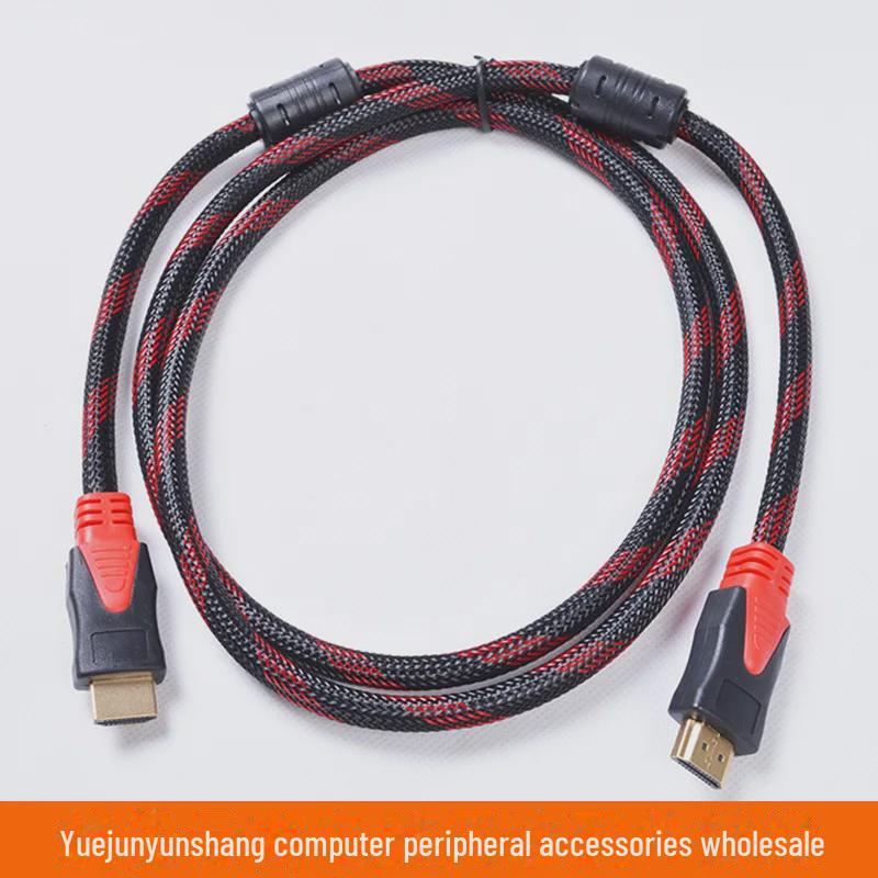 Красный и черный HDMI-кабель с двойным магнитным кольцом, 1,5 м, 3 м, 10 м - версия 1.4, видео высокой четкости