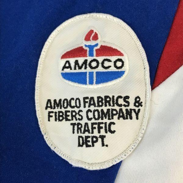 Sieger ’84 AMOCO Олимпийка Джерси 80-е Винтаж Мужской XS-S Триколор Синий Красный Белый(ИСПОЛЬЗОВАЛ)