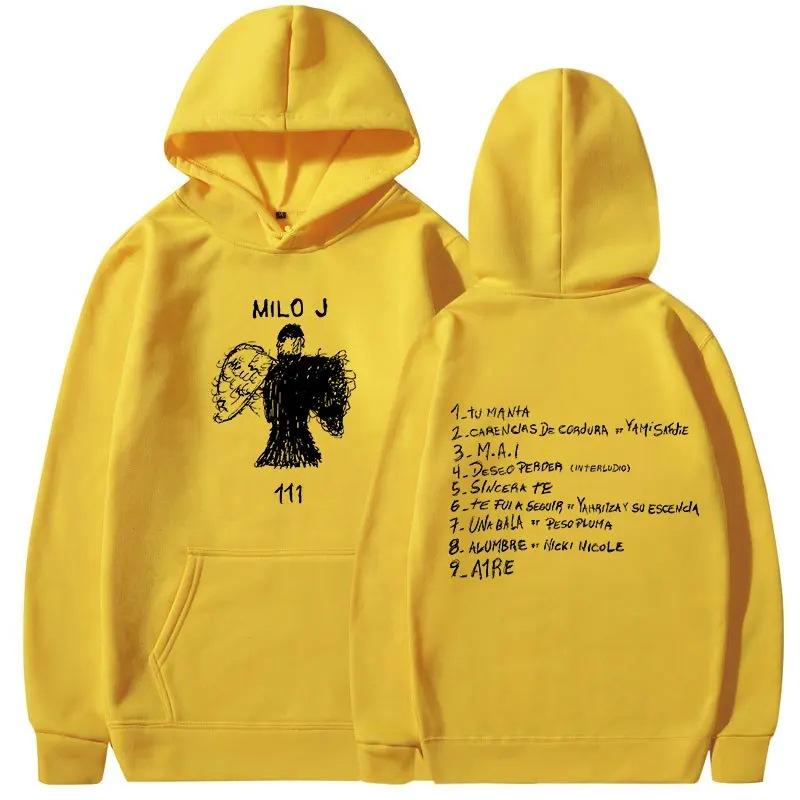 Milo J Hoodies 111 Album Merch Hooded Sweatshirts Men