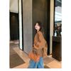 Winter Streetwear Retro Baseball Cargo Jacket Women Chic Solid Brown Jacket Female New Design Aesthetic Vintage Loose Clothes