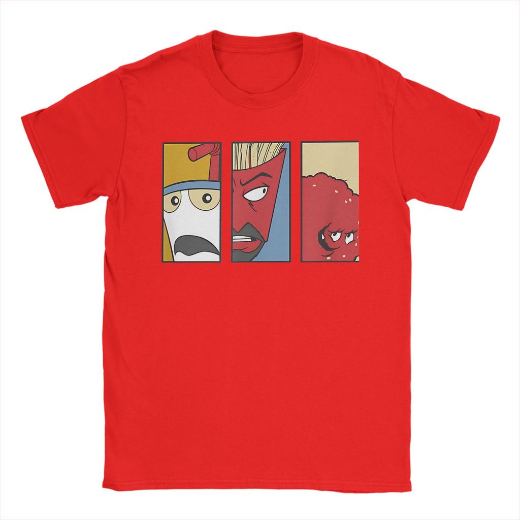 Футболка Aqua Teen Hunger Force Летняя Модная Футболка Унисекс Хлопок Круглый Вырез Большого Размера Футболки С Коротким Рукавом Y2K Ретро Футболка