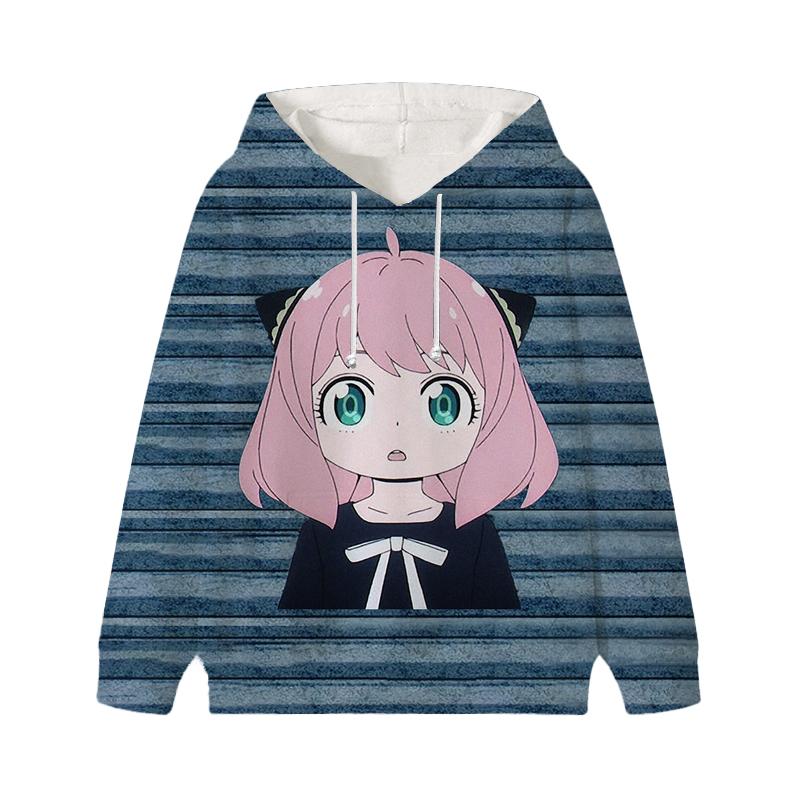 Spy X Family Hoodie Cartoon Anya Forger Pullover Loyor Yor Forger Boys Girls Personality Outfits Tops Children Gift Clothes
