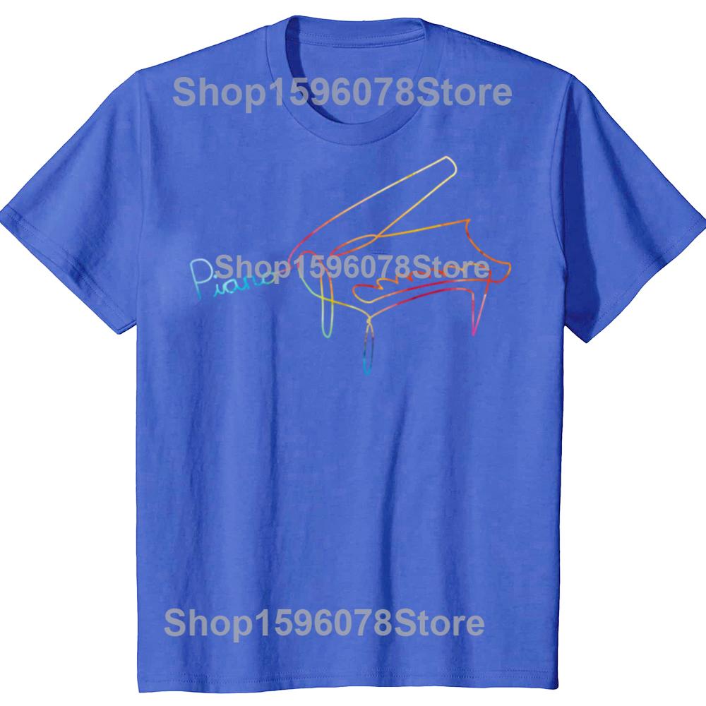Funny Vintage Style Pianist Piano Graphic Tshirt Men Women Hip Hop Oversized T Shirt 100 Cotton Comfort Tshirts