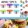 40 мл герметичная силиконовая крышка соусница нержавеющая сталь маленькая приправа миска салат томатный соусница коробка кухонная посуда