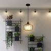 Simple and Modern Hanging Wire Style Glass Lantern Pendant Light with Warm Light 12W Corridor Porch