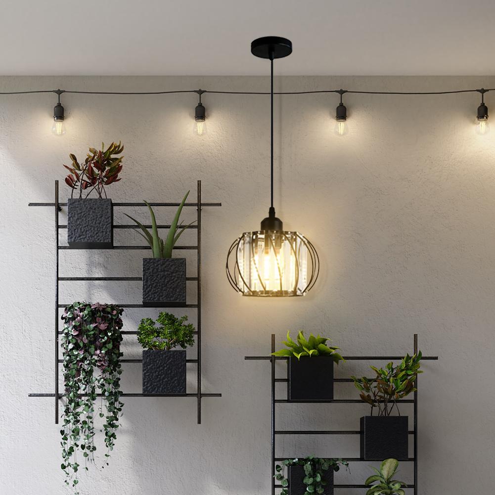 Простой и современный подвесной стеклянный фонарь в стиле проволоки с теплым светом, 12 Вт, для коридора, крыльца