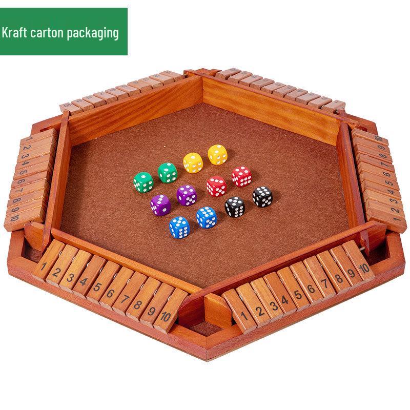 Шестиугольная деревянная математическая игра-перевертыш - Обучающая настольная игрушка для родителей и детей и забава для вечеринок