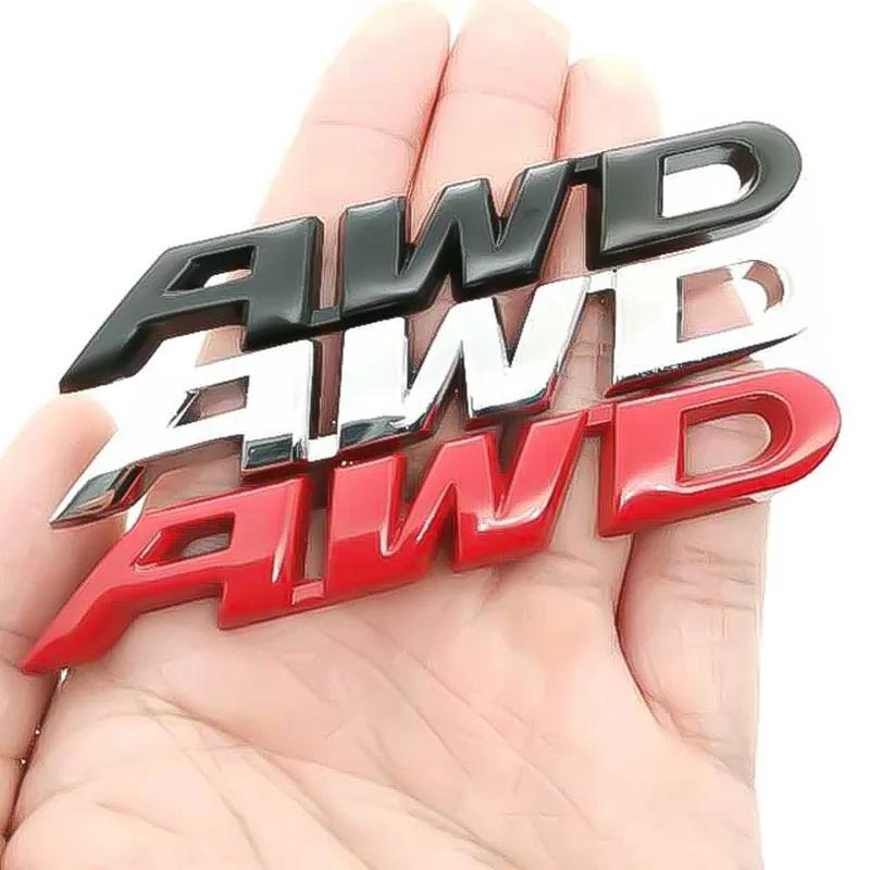 3D Metal AWD Badge Sticker Car Body Emblem Decal 4 Wheel Drive SUV Off Road for Toyota Impreza Subaru Honda SUV Off Road SUV V6