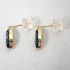 [New] K18 London Blue Topaz Diamond Marquise Earrings [i6-2]