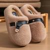 Suede Cotton Slippers Winter Home Shoes Warm Non-slip Thickened Plush Slippers