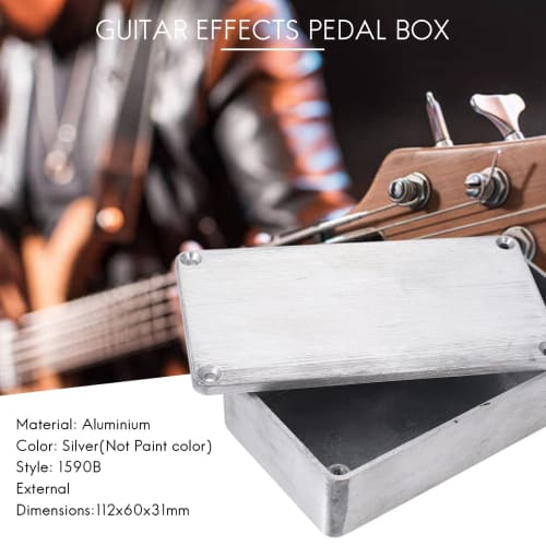 Ahvqevn 5-Piece Guitar Effect Pedal Aluminum Stompbox Enclosure for DIY Guitar Pedal Kit 1590B