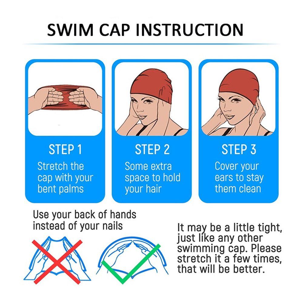 Спорт Взрослые/дети Высокоэластичная ПУ ткань Защищают уши Шапочка для бассейна Шапочки для плавания