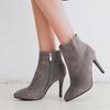 Модные ботильоны для женщин 2024 Весна Осень Повседневные короткие ботильоны Женские туфли для вечеринок Красные Серые Черные Каблуки Большие размеры