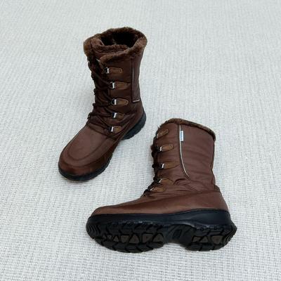 Шерстяные уличные водонепроницаемые зимние ботинки женские зимние мягкие непромокаемые ботинки для женщин теплые нескользящие хлопковые ботинки на платформе до середины икры