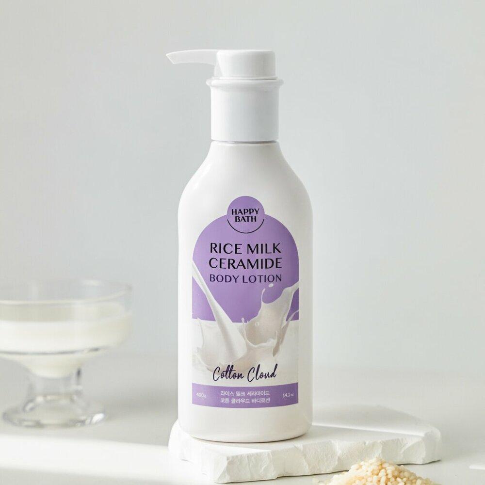 HAPPY BATH Лосьон для тела с рисовым молоком и керамидами 2 вида 400 г