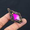 Gorgeous Pink Dendrite Opal Gemstone Jewelry Pure Copper Wire Wrapped Handmade Pendant