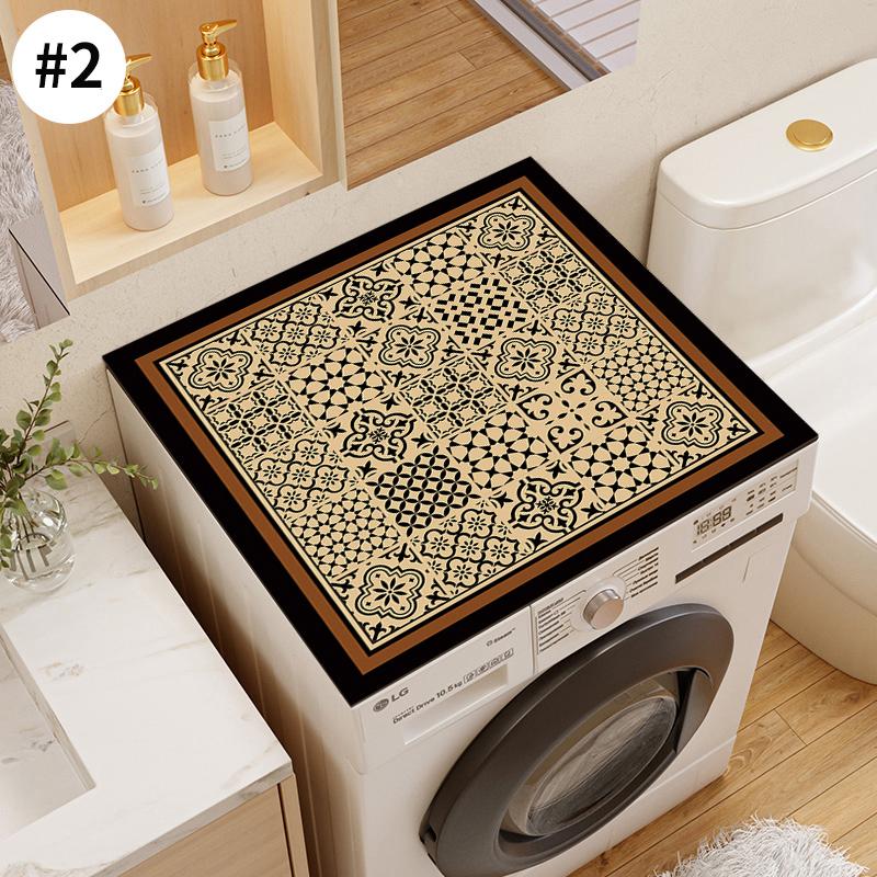 Washing Machine Dust Cover Waterproof Oven Microwave Refrigerator Fridge Top Protector Mat Coffee Drain Pad Table Placemat