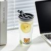 Непротекаемая пластиковая чашка для кофе, большая емкость для воды, для студентов, офисных работников, портативная чашка для питья молока и сока