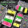30/60Pcs/Set 3.5/5/7CM Curly Tail Worm Lure with Hook Colorful Soft Artificial Bait Saltwater Freshwater Bass Snakehead Trout Fishing Accessories