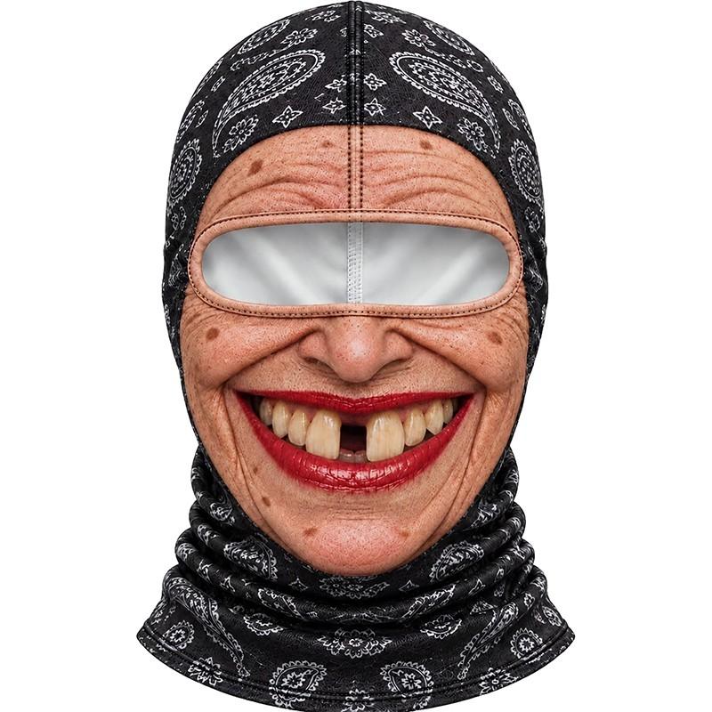 Halloween Funny Old Man Ski Mask Realistic Face Balaclava 3D Print Winter Neck Coverage Skiing Outdoor Parties