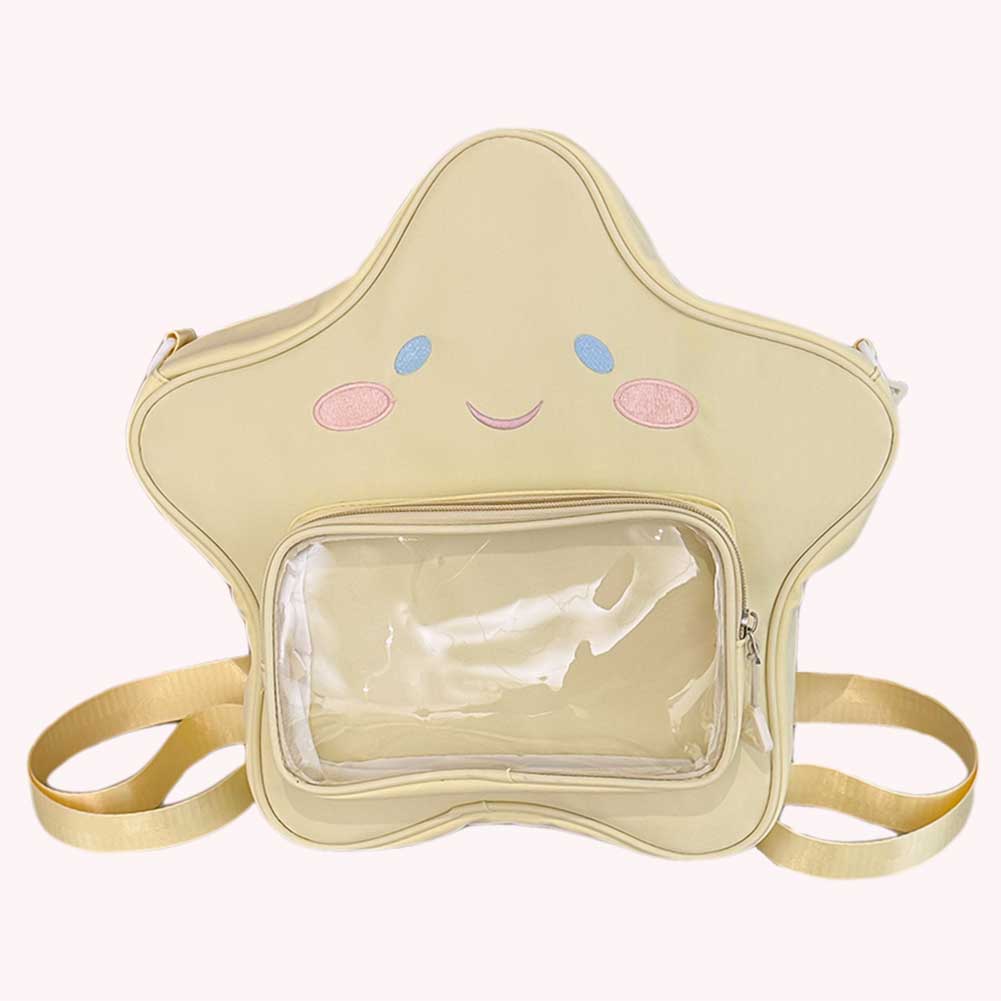 Kawaii рюкзак для женщин школьный рюкзак на молнии нейлоновый с прозрачным карманом рюкзак милый рюкзак для путешествий праздник