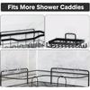 14 Pack Shower Caddy Adhesive Replacement, Transparent Strong Adhesive Hooks, No Drilling, Waterproof Wall Hooks for Shower Caddy, Bathroom Storage
