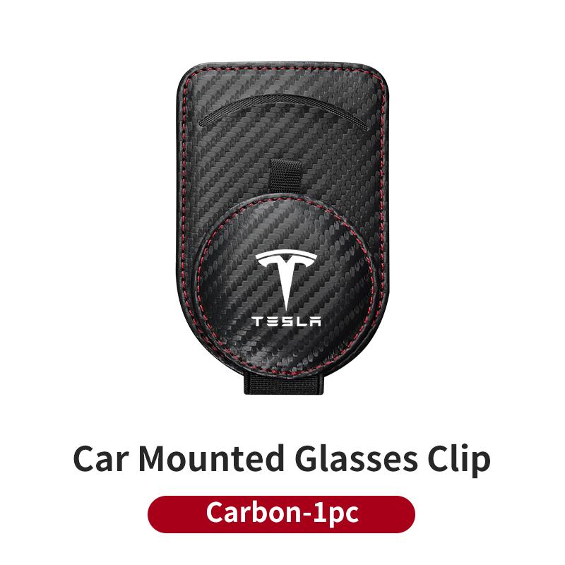ALO1 Car Valve Glasses Holder Sunglasses Clip Accessories Interior For Tesla Model 3 Model S Model X Model Y Roadster Bonina