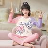 Girls Winter Pajama Set Cotton Long Sleeve Sleepwear Cartoon Print Home Outfit Ages 8