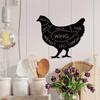 1pc Charming Chicken Metal Sign - Perfect for Butcher Shop, Adding Flair To Room and Home Decor