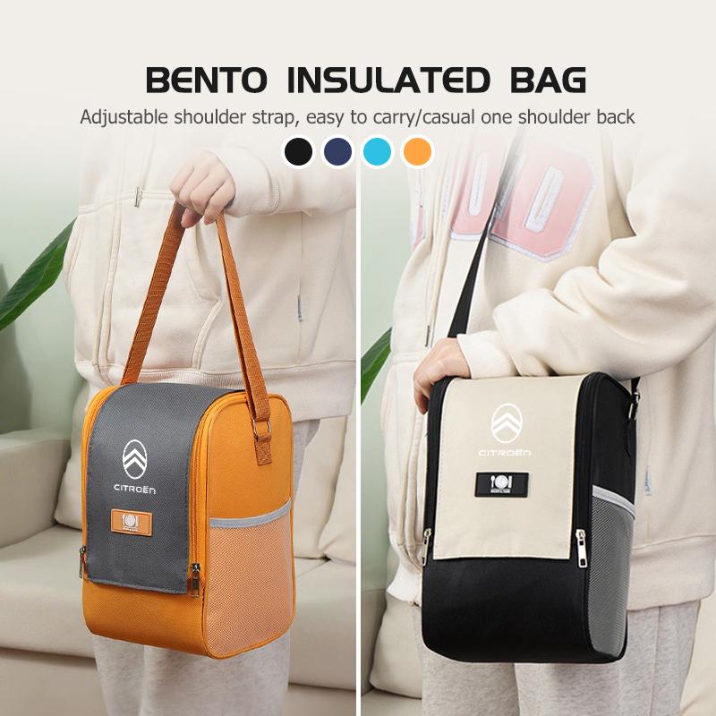 Insulated Lunch Bag Cooler Thermal Food Container Shoulder Strap For Citroen C4 C3 C5 C1 C2 C6 VTS C4L DS3 DS4 DS5 Grand