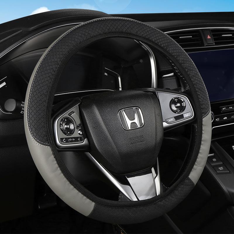 Чехол на руль автомобиля, дышащие противоскользящие чехлы на руль из искусственной кожи, подходят 37-38 см, украшение автомобиля, аксессуары
