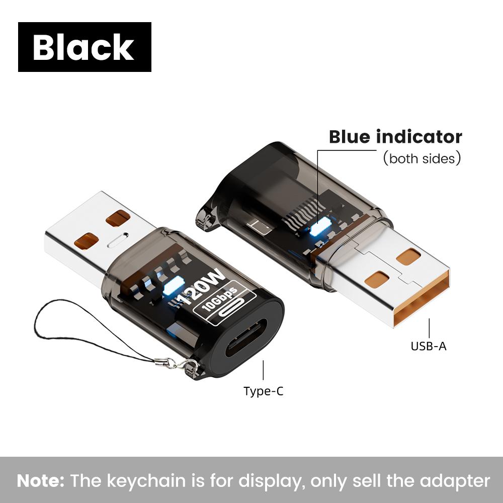 Olaf 120W Type C To USB A OTG Adapter USB 3.2 to Type C Fast Charging Connector For iPhone 15 16 Macbook iPad Huawei P60Xiaomi