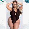 Women Plus Size Sexy Underwear Pajamas Lingerie  Deep V-Neck Backless Bodysuit