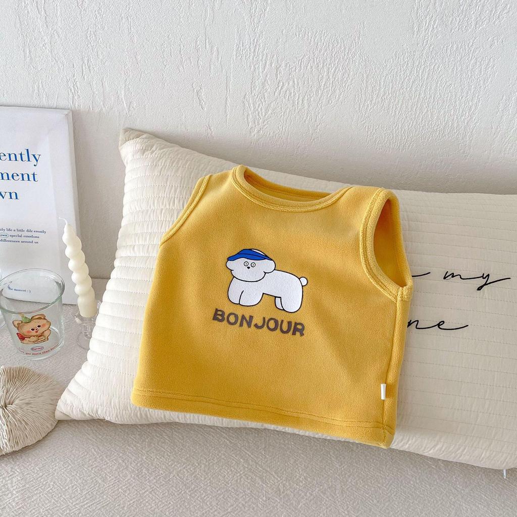 Winter Cartoon Vest for Kids 0-5 Years - Cute Korean-Style Top for Boys and Girls