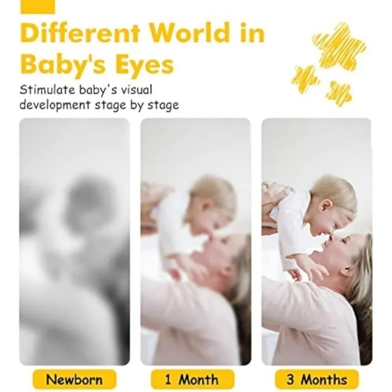 Babys Black and White High Contrast Flash Cards Visual Stimulation Card Montessori Toys Learning Educational Toys for Baby Gifts