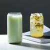 Cola Can Shaped Glass Cup Transparent Glass Coffee Cup Bubble Tea Mug  Juice Milk Drinking Mug Bar Cocktail Beer Cup 400ml/550ml