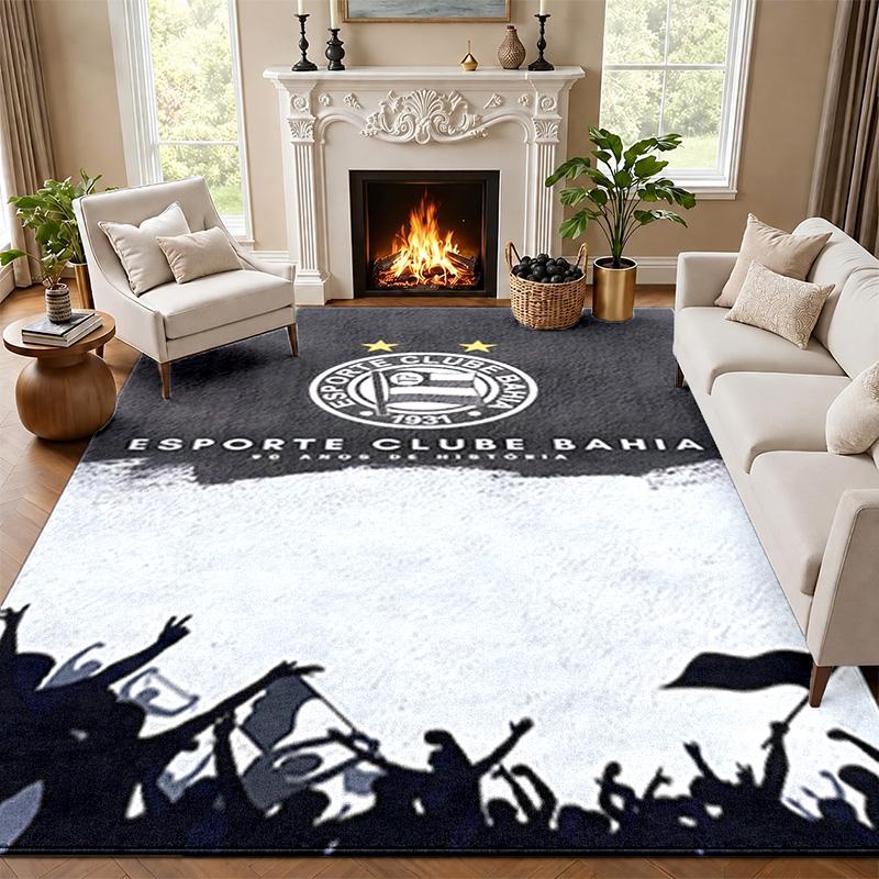 Esporte Clube Bahia Carpet Door Mat for Living Room or Bedroom Protective Mat Under Chair Office Decoration Christmas Gift Birthday Present