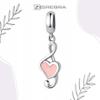 Treble Clef Charms With Heart Pr 925 Hanging Beads Pendant Musician