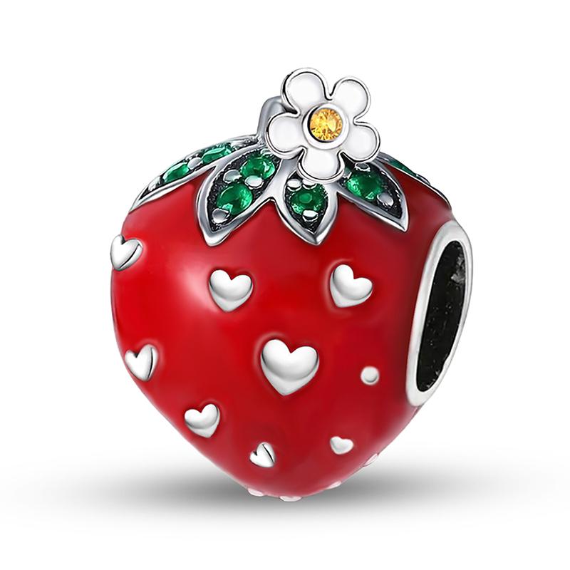 Медно-оранжевый арбуз фруктовая серия шармы бусины подходят для изготовления браслетов и ожерелий своими руками подарок высококачественной ювелирной бижутерии