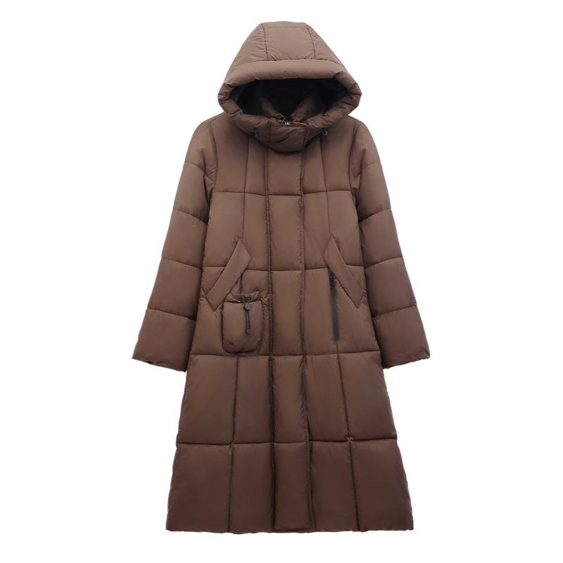 Пуховик для женщин Новое осенне-зимнее толстое пальто средней длины выше колена для женщин