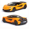 1:32-масштабная металлическая модель автомобиля McLaren 600LT, машинки с откатным механизмом со звуком и светодиодами, литые игрушечные машинки, подарок на день рождения для мальчиков и девочек