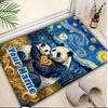 1PC Custom Name Panda Love Starry Sky Theme Floor Mat Ideal for Living Room, Game Rooms, Office, Bedroom,Floor Mat Playful Design