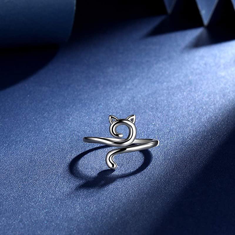 Кольцо из пряжи регулируемого размера с кошачьими ушками, кольцо для вязания крючком, петля для вязания крючком, кольца с нитью, регулятор натяжения, инструмент