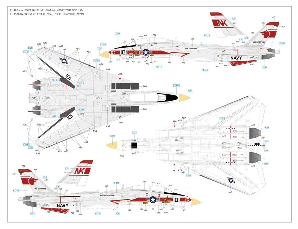 Great Wall Hobby Scale US Navy Fighter Plastic Model L7206 1/72 F-15A Carrier-Based