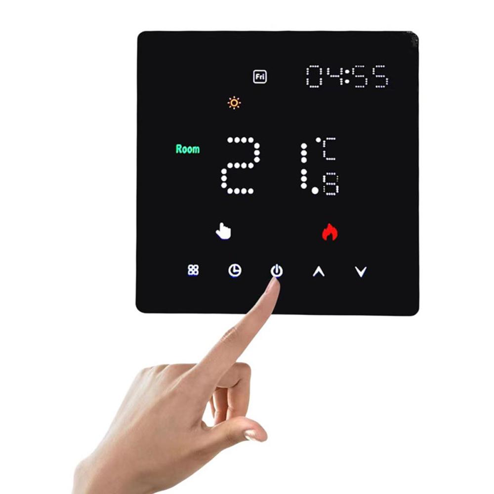 Регулятор температуры Tuya WIFI, еженедельная программируемая температура, настройка времени, яркость света